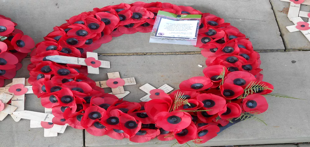 Poppy wreath Liverpool Remembrance